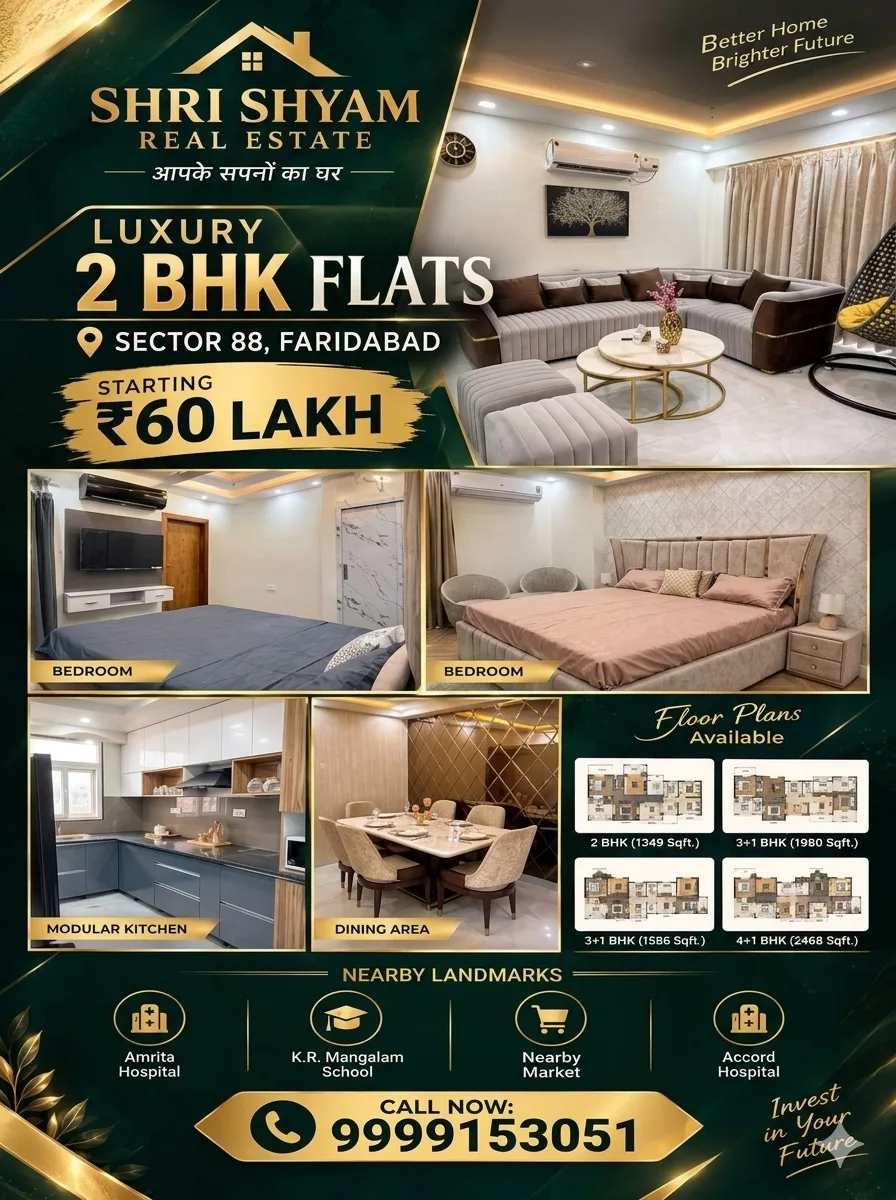 2 BHK apartment in Sector 88, Faridabad in Sector 88