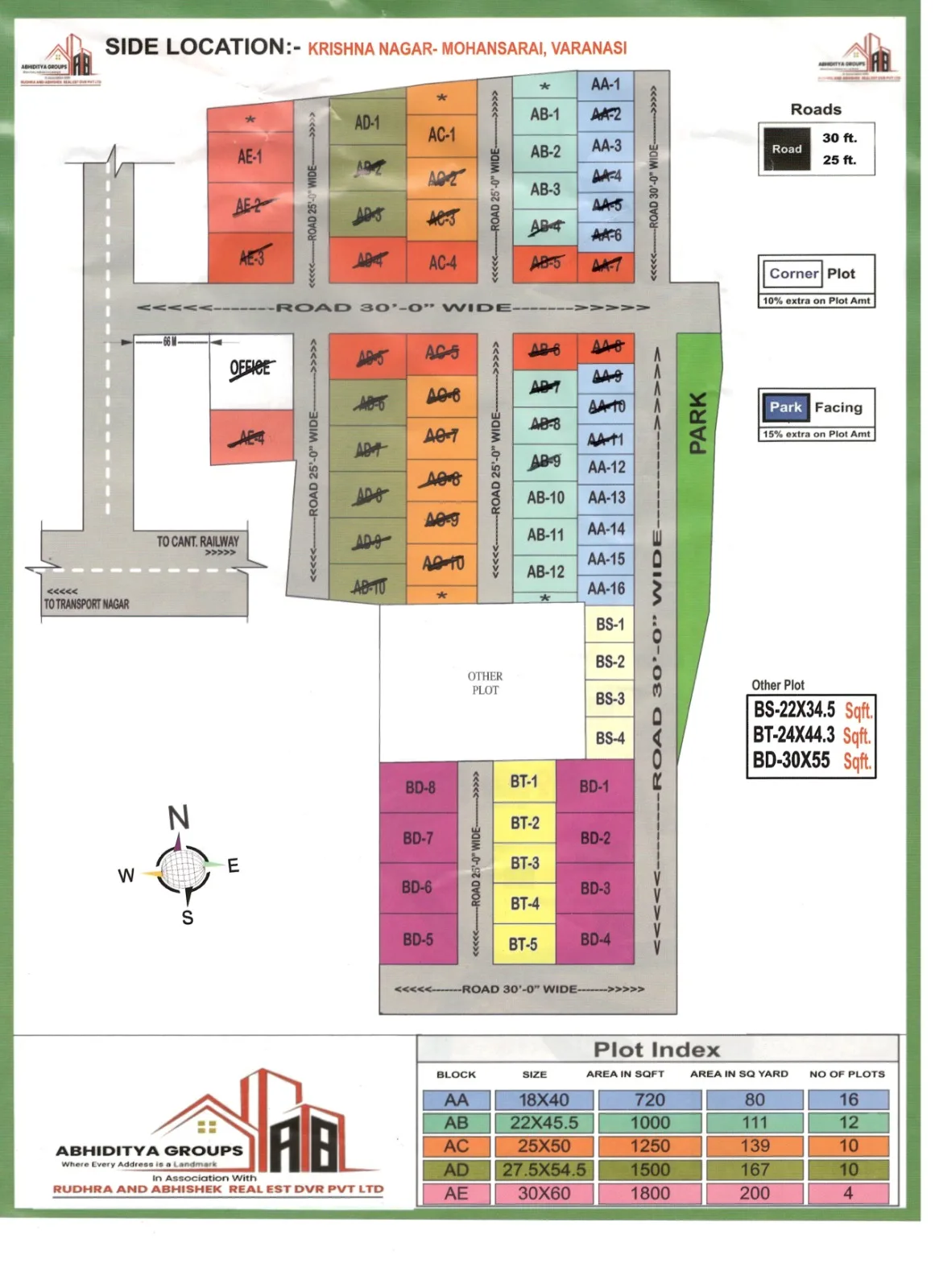 Floor plan, Plot in Rohaniya, Varanasi